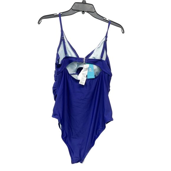 Cupshe Women's Twisted Cutout One Piece Swimsuit Blue Size Large - Picture 4 of 7